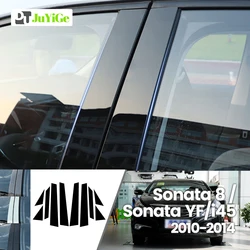For Hyundai Sonata 8 Sonata YF i45 2010-2014 2011 Bright Black Carbon Fibre Window Door B C Sticker