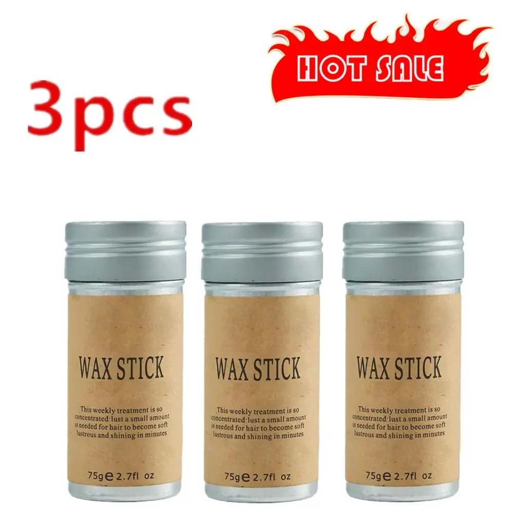 3pcs 75g Strong Hold Hair Wax Stick For Hair Styling Wig Knots Healer Gel Stick Thin Baby Hair Perfect Line