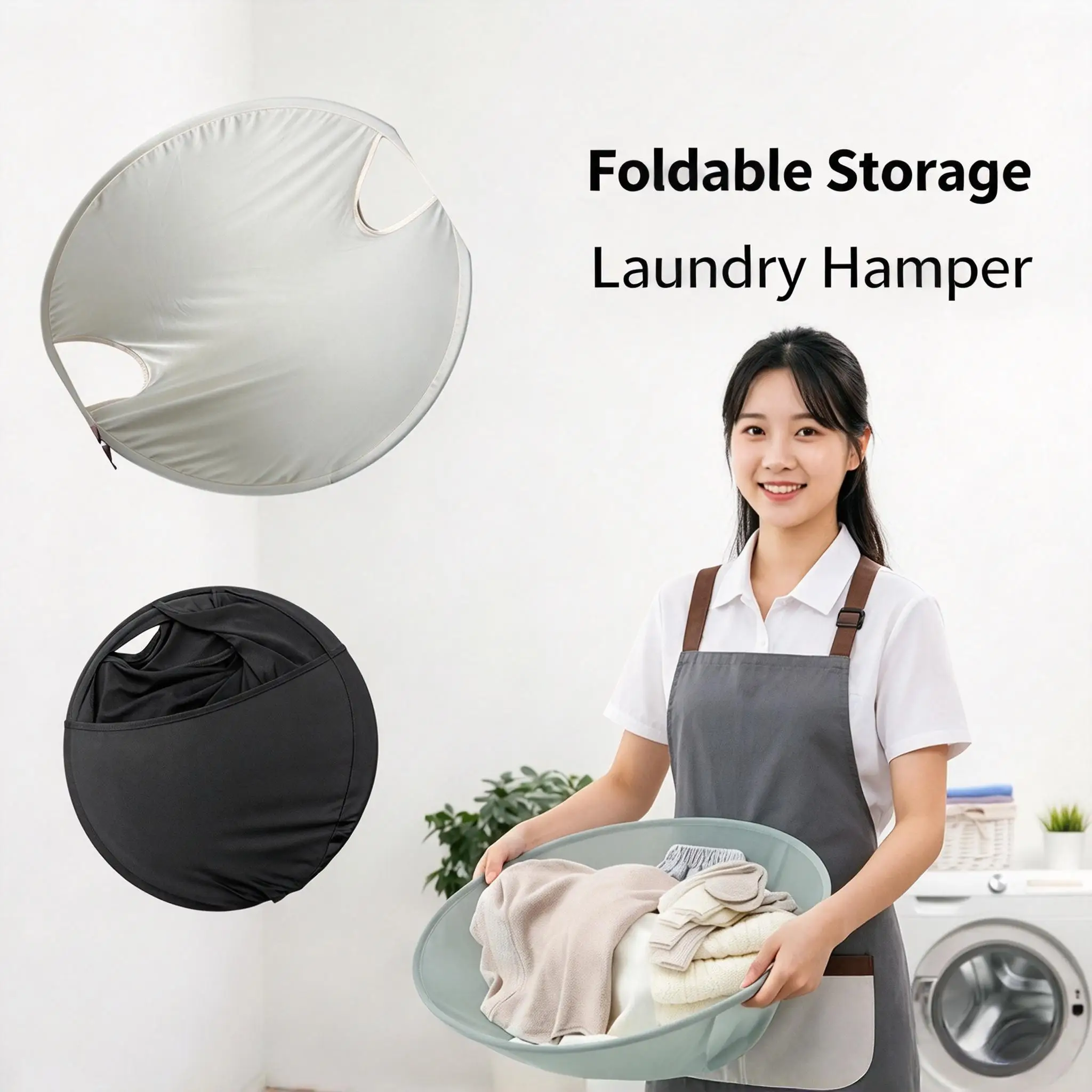 Foldable Pop up Laundry Hamper Portable Large Capacity Laundry Basket with Handle Collapsible Dirty Clothes Storage Bag