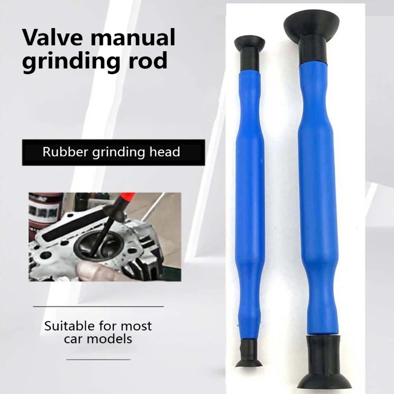 2Pcs Manual Grinding with Suction Cup Lapping Sticks Double Ended Hand Lapper Set for Auto Motorcycle X37F