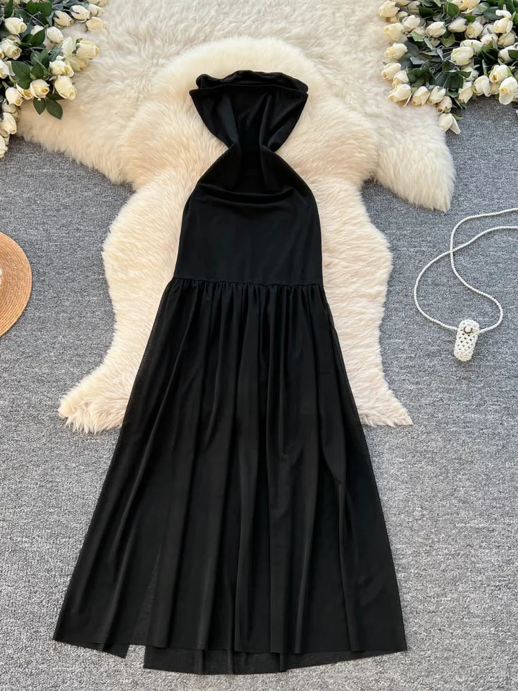 Koreaanse Sle hoge taille Svel Dr Me uitgeholde A-lijn rok woon-werkverkeer Ele Design lange Dr polyestervezel zomer