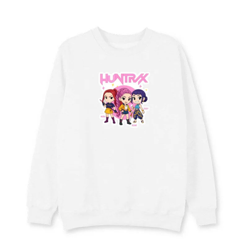 

KPop охотники на демонов, толстовка с героями мультфильмов, толстовка с круглым вырезом, повседневная толстовка с капюшоном, индивидуальный пуловер, подарки