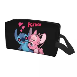 Niestandardowa kosmetyczka podróżna Stitch Lion Cute Toiletry Bag Fashion Disney Movie Cosmetic Makeup Organizer Women Beauty Storage Dopp Kit Case