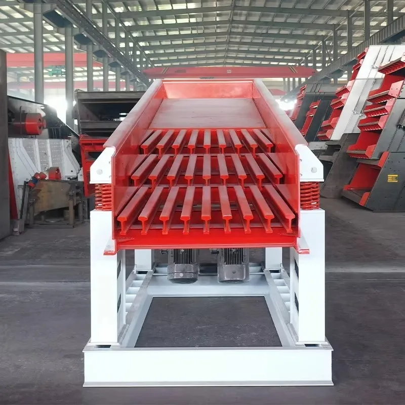 Deposit Price Vibrating Feeder Quarry Crushing Setup Mine Stone Material Supplying Aggregate Processing Site Auxiliary Equipment