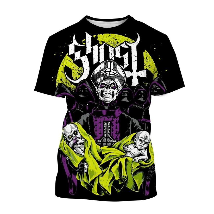 New Ghost Band 3D Print T-Shirt uomo donna Casual Fashion Streetwear T-Shirt oversize a maniche corte T-Shirt per bambini top abbigliamento uomo