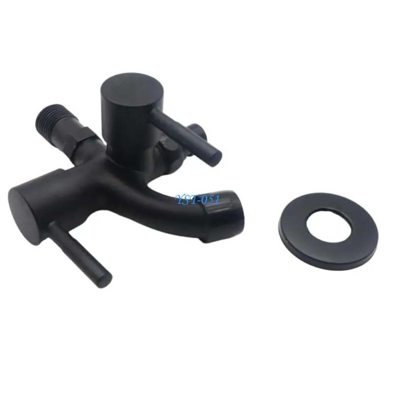

E15A Double Outlet Not Laundry Faucet Steel Connector for Washing Machine Use