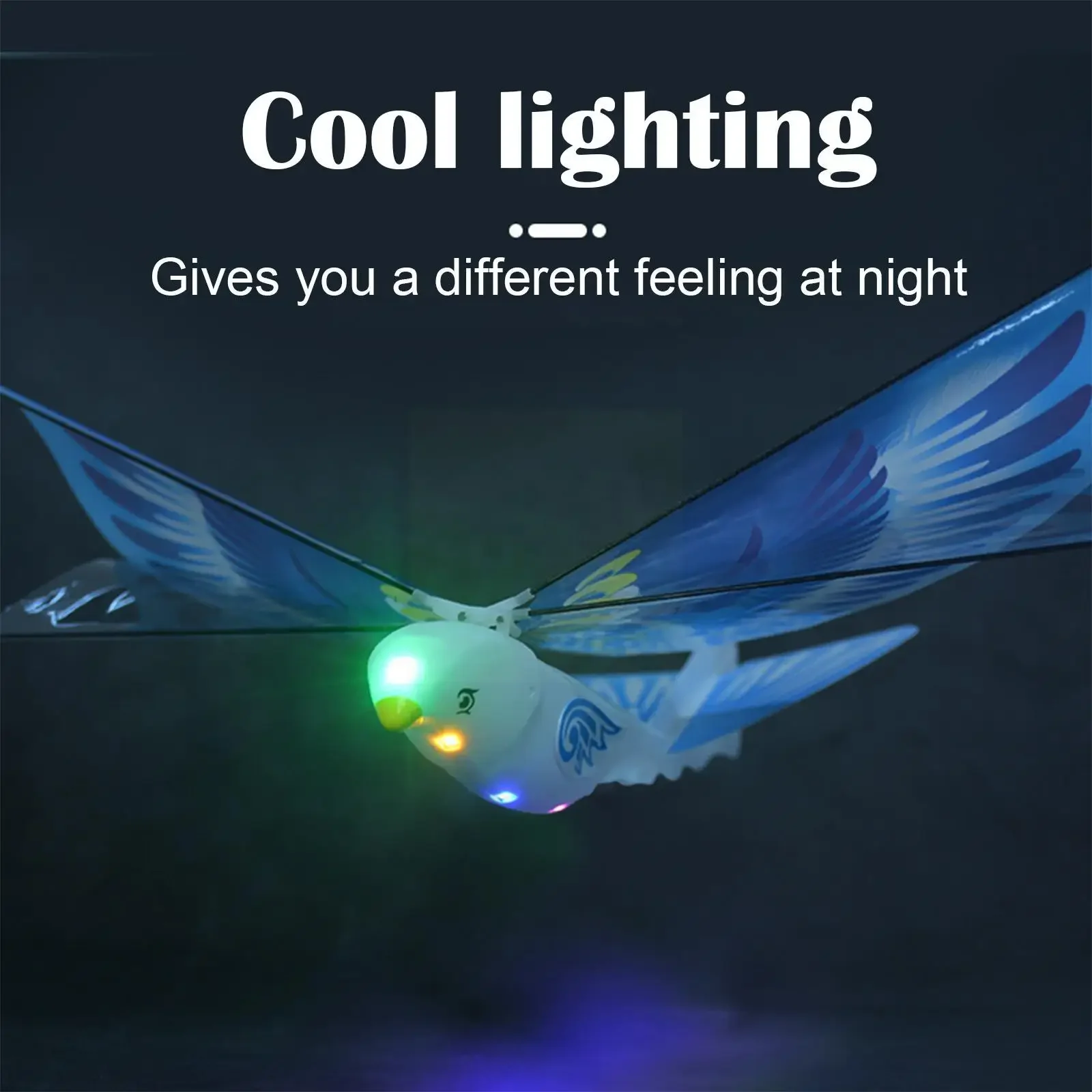 Novelty Light-up Flying Birds Outdoor Sky Birds Flying Toys Led Light-up Electric Toys Birds Throwing Hovering Kids Outdoor Toys