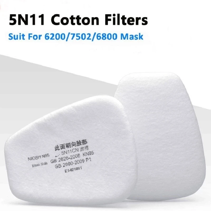 Dustproof 5N11CN Filter Cotton Universal With 6200/7502/6800 Gas Mask Full Face Mask Dustproof Filter Cotton Filter Element