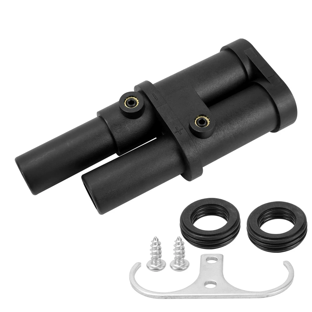 

8JA 177 305-101 Remote Emergency Start Plug Terminal Heavy-Duty Black ABS Plastic for Mining/Truck/Construction Equipment