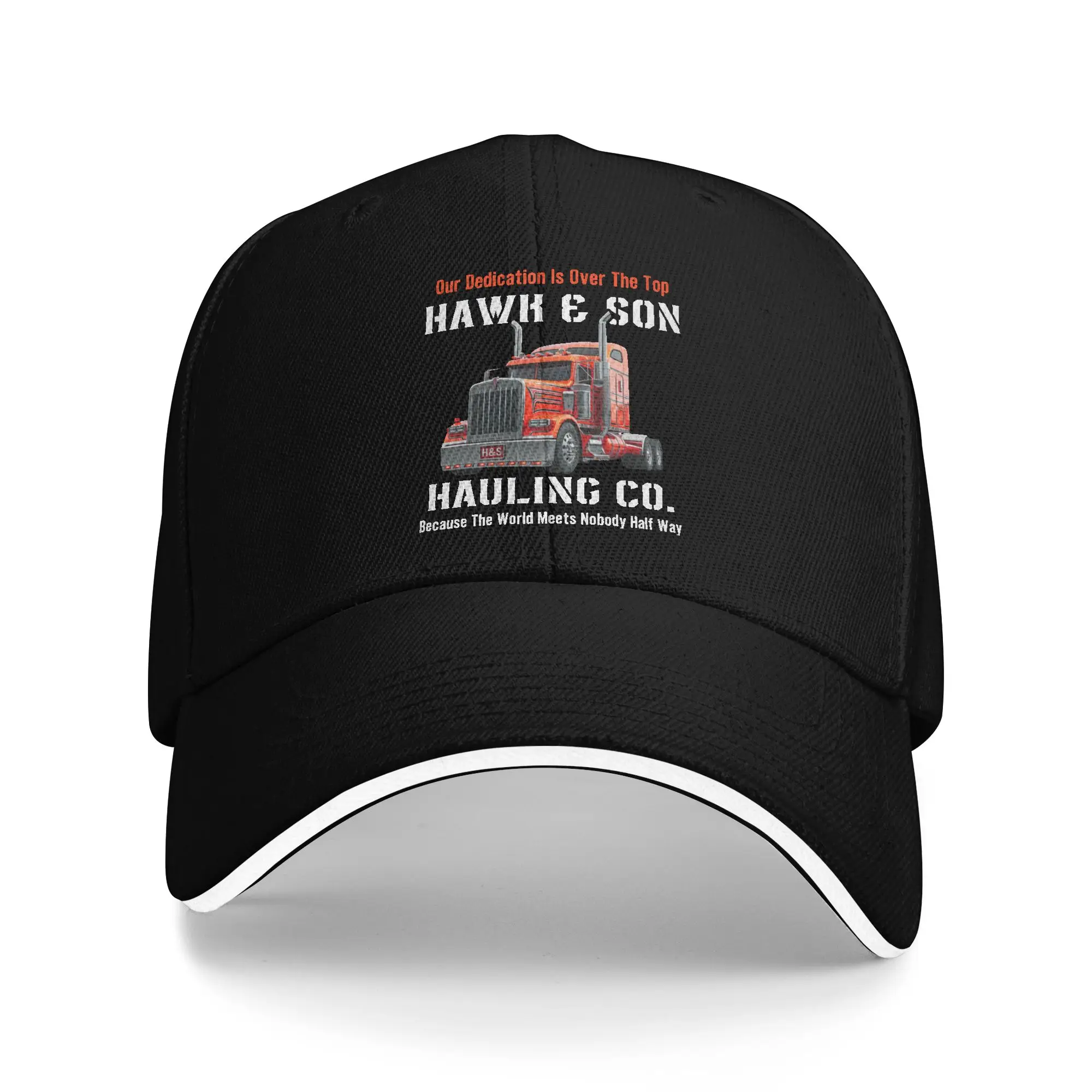 Hawk and Son Hauling Company Sandwich Baseball Caps Polyester Big Rig Pride Snapback Cap Unisex Travel Adjustable Fit Adult Hats
