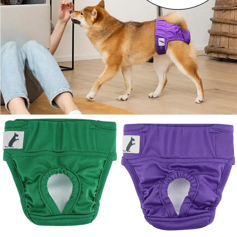 Female Dog Diapers Puppy & Doggy Diapers Washable Reusable Highly Absorbent Dog Heat Panties With Strong & Flexible Closure For