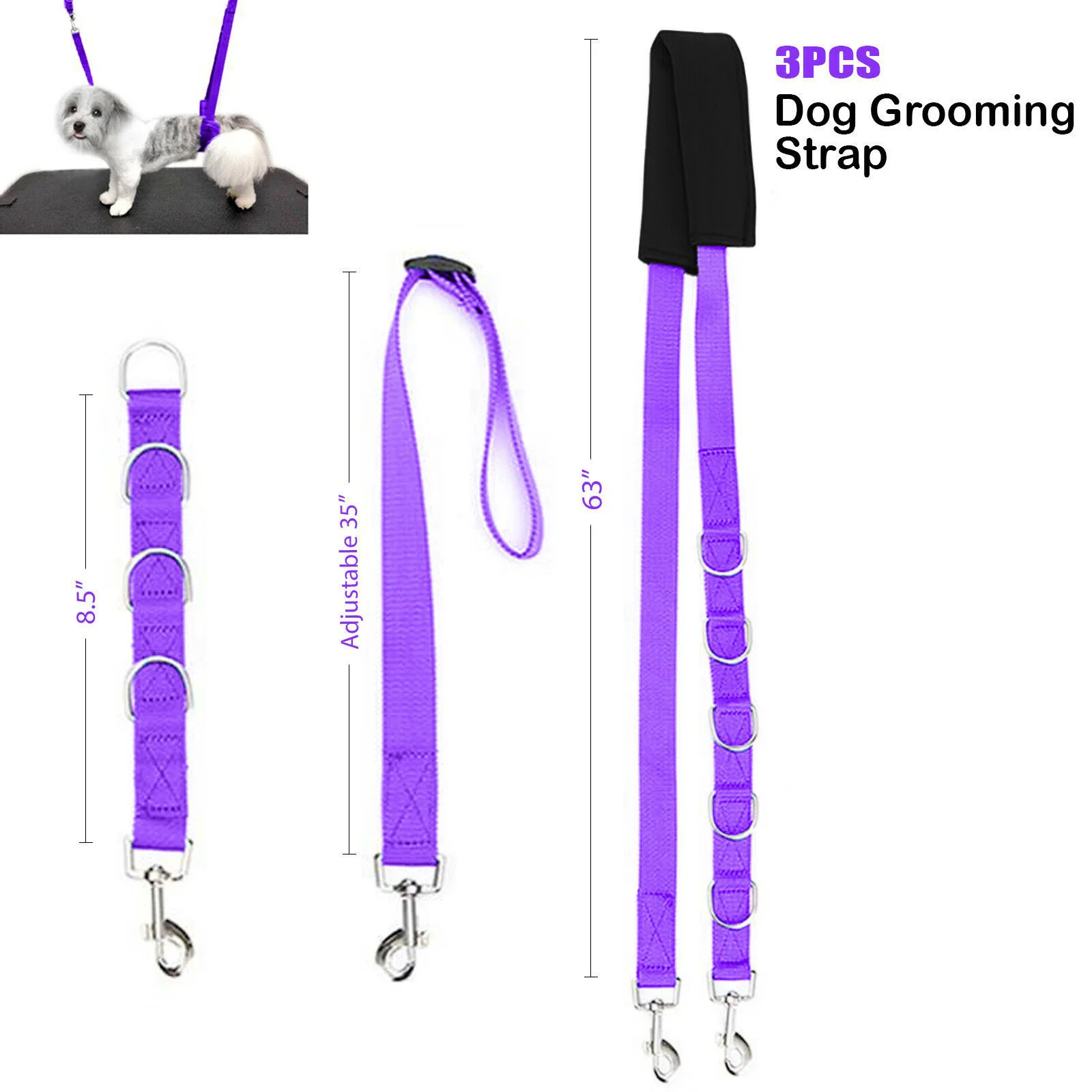 Pet Grooming Strap Set Dog Leash Solid Dog Chain Dog Collar Bath Supplies Grooming Rope