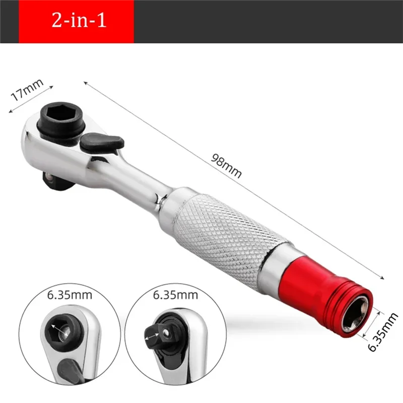 -A89Z Двусторонний портативный торцевой ключ с трещоткой, мини-многофункциональный ручной инструмент 2-в-1 с противоскользящей ручкой