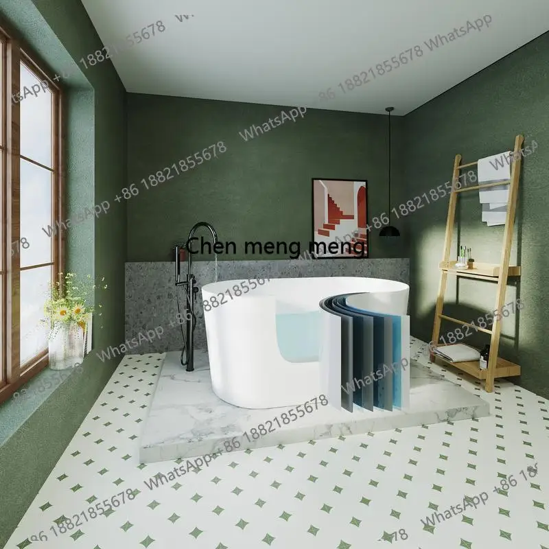 

Ванна акриловая отдельностоящая 51 дюйм, овальная белая ванна с хромированным сливом, сертифицирована CUPC