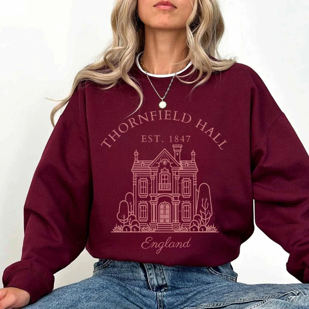 Charlotte Bronte Women Clothing Gift Dark Academia Womens Clothing Thornfield Hall Women Clothes Literary Gift Literature Hoodie