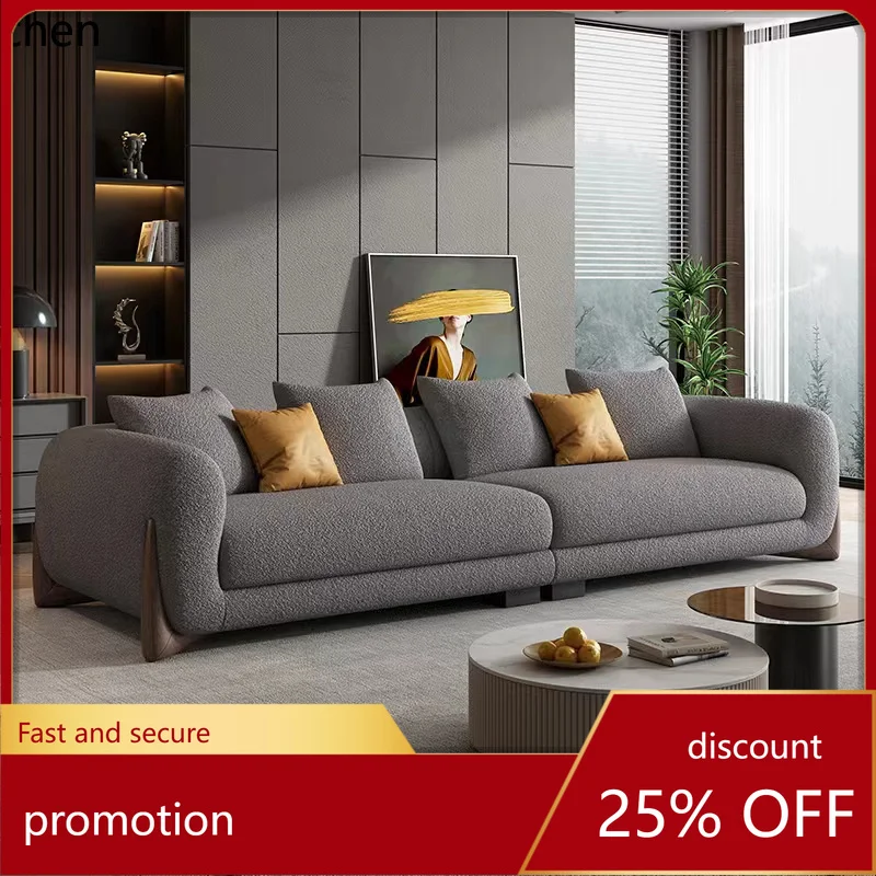 

YFY Lamb Wool Combination Latex Sofa Minimalist Living Room Simple Fabric Sofa