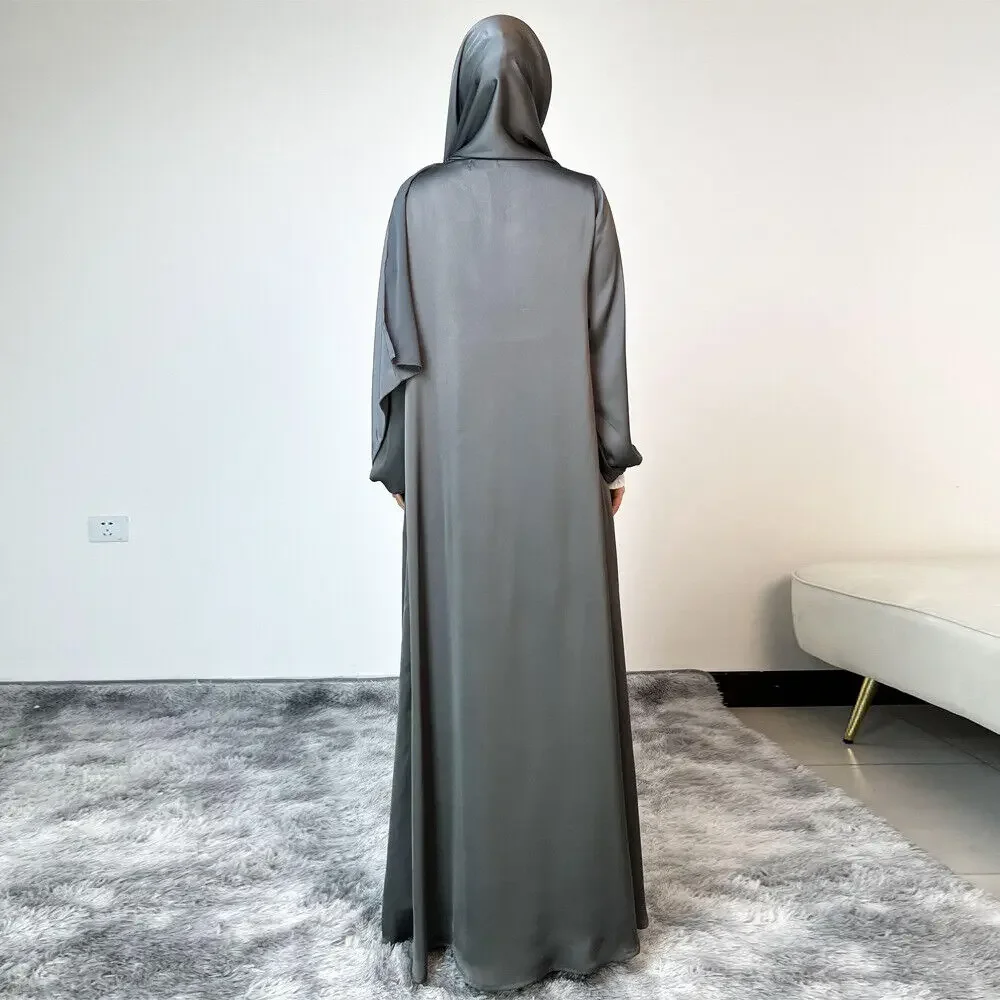 grey abaya dress Serene Classic Abaya main image 1