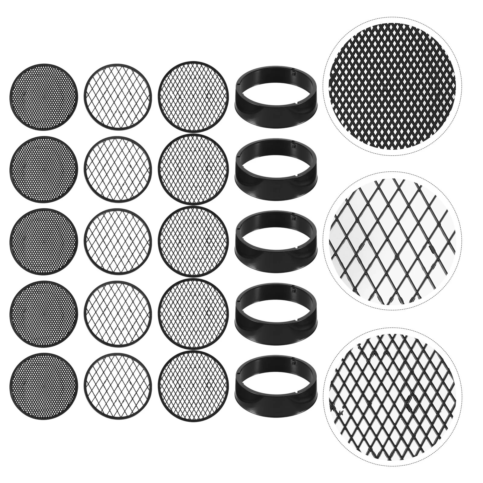 

5 Sets/20pcs Soil Sieve Sifter Tool Sand Stone Filter Plastic 10cm Garden Sifting Pan Gardening Primary School