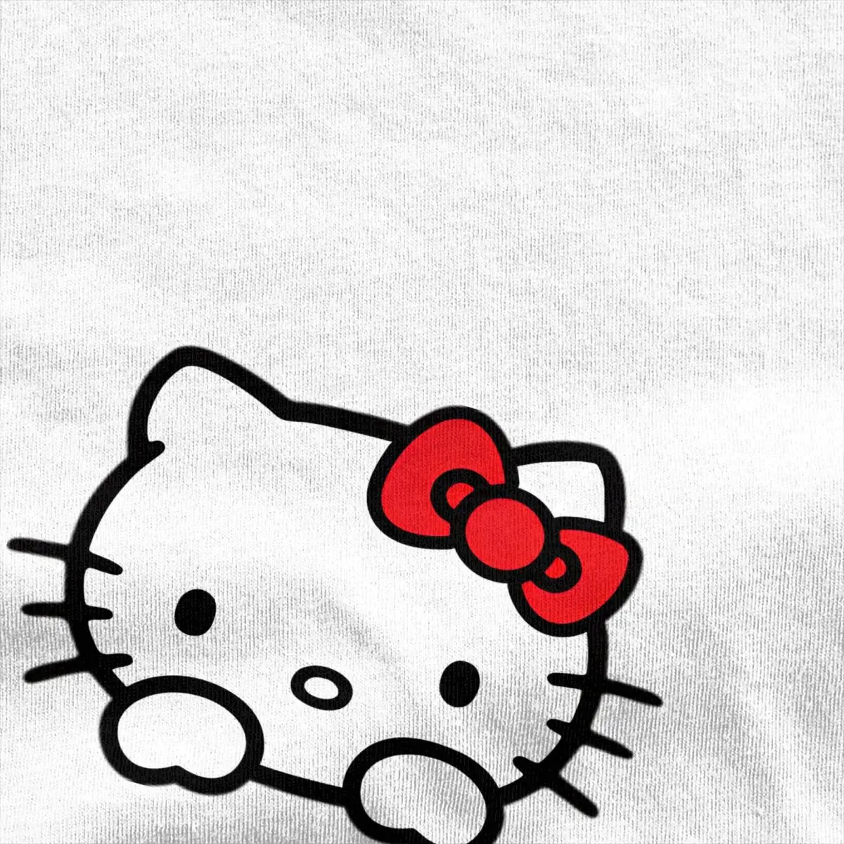 Men Hello Kitty Red Cartoon Anime-bayingimg T-Shirts Cotton Tops Summer Awesome Short-Sleeved T Shirt O Neck Tee Shirt Plus Size