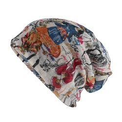 New Style Floral Women Hat Fashion Summer Rayon Beauty Beanies Skullies Adult Girl's GorrosCasual Dance Hats Scarf Sale