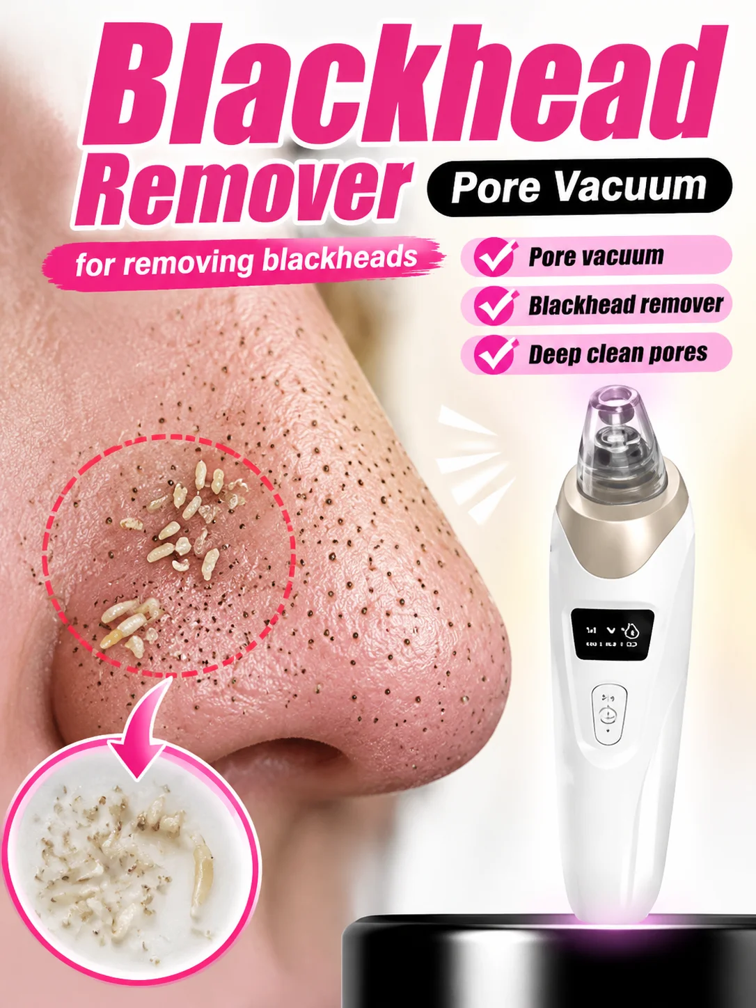 Pore Vacuum - Electric Pore Vacuum Blackhead Remover for
