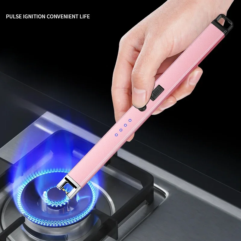 

Electric Arc Ignition Windproof Pulse Flameless Plasma Ignition Candle Lighters USB Rechargeable Lighter Outdoor Kitchen BBQ