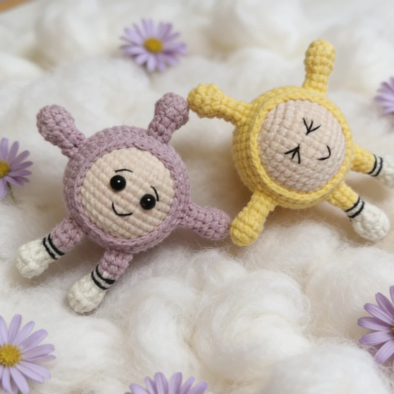 

Amigurumi Crochet Egg Tart Small Gift Ideas Handmade Halloween Decorations Suitable for Autumn Festivals