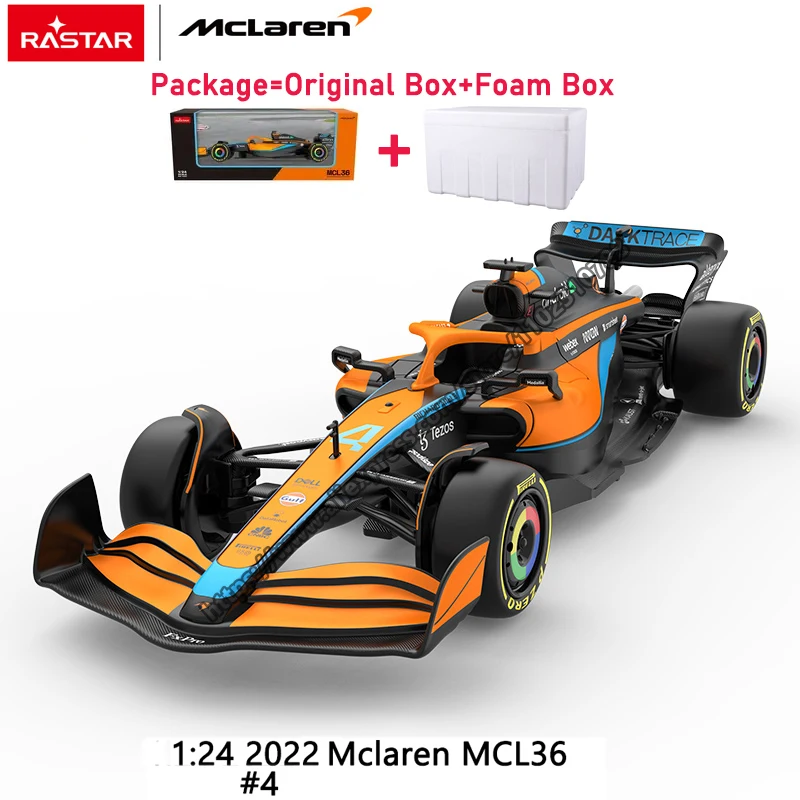 RASTAR 2022 Mclaren MCL36 #4 Racing Model 1:24 Alloy Diecast Model Car Collection Gifts Toys For Adults