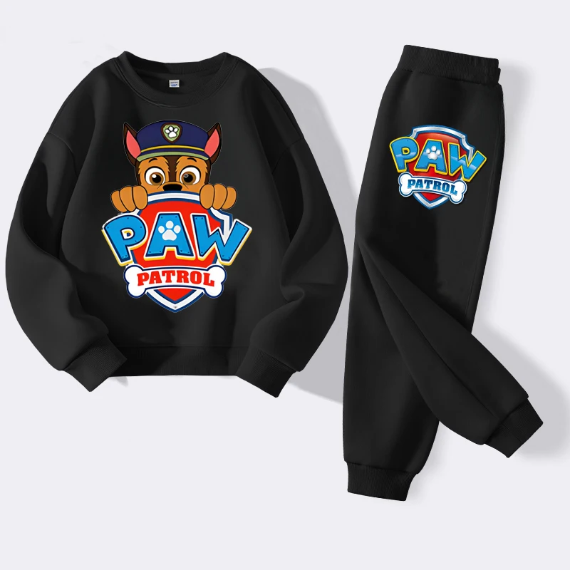 PAW Patrol Cartoon Printed Boys Sweatshirts Sets Children's Casual Pullovers Pants 2 Piece Kids Tracksuits Sport Suits image 5