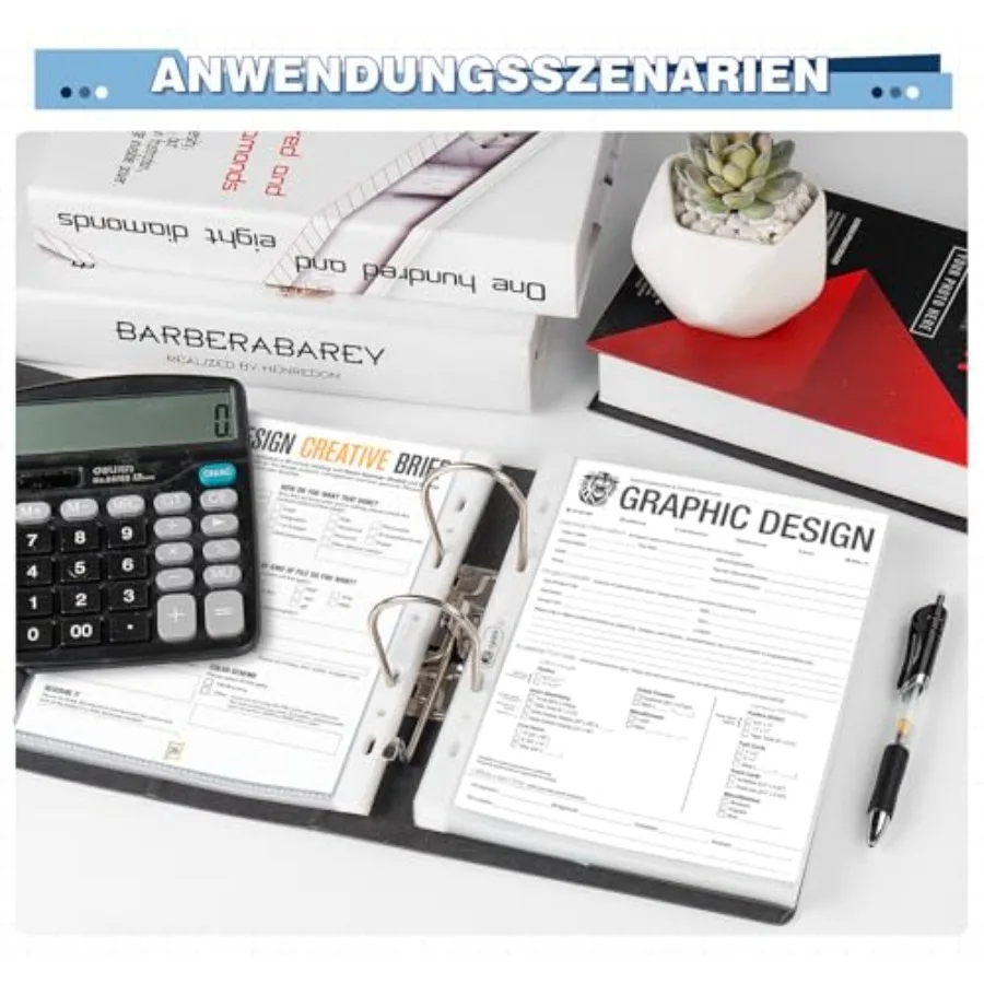 50-seitige Blattschutzfolien, nicht glänzend, A5, klares Glas, Puhed-Tasche, 160 Mikron, robuste Binderhülsen, verstärkte 7-Loch-säurefreie Oberseite