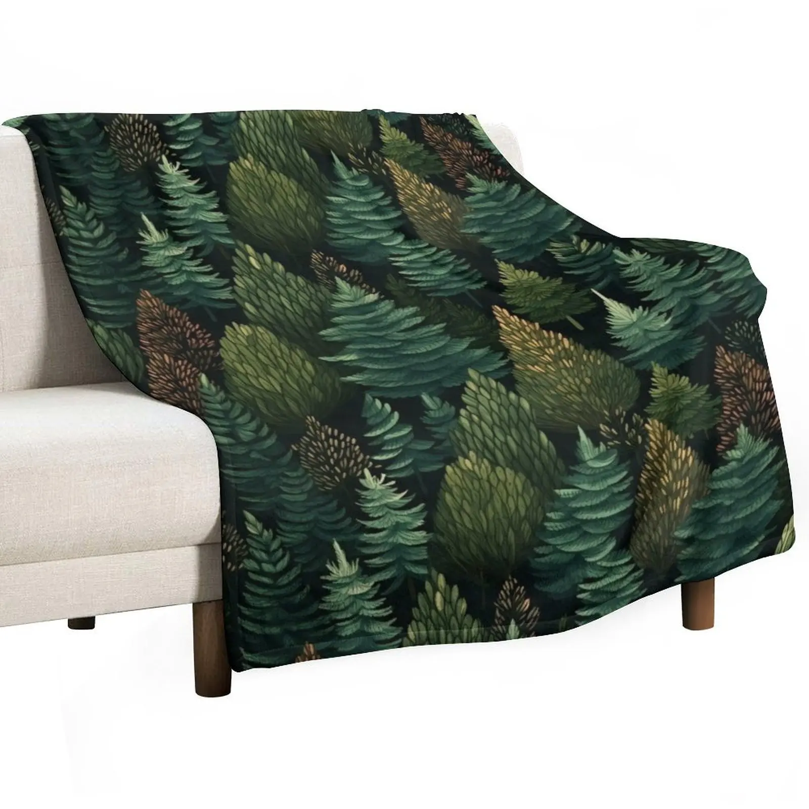 Dark Forest Pattern Throw Blanket wednesday sofa bed Soft Plush Plaid Blankets