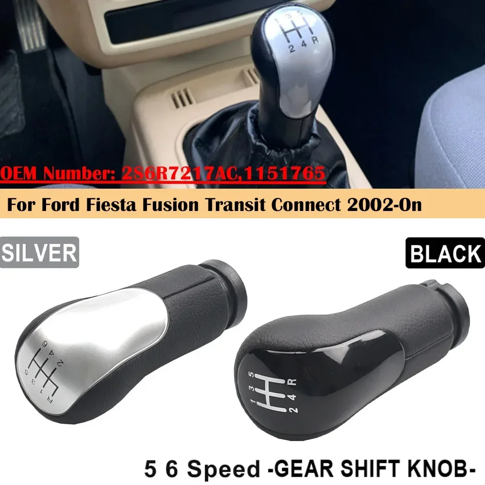 For Ford Fiesta Fusion Transit Connect 2002 2003 2004 2005 2006 2007 Car Styling Gear Shift Knob Lever Gaitor Shifter