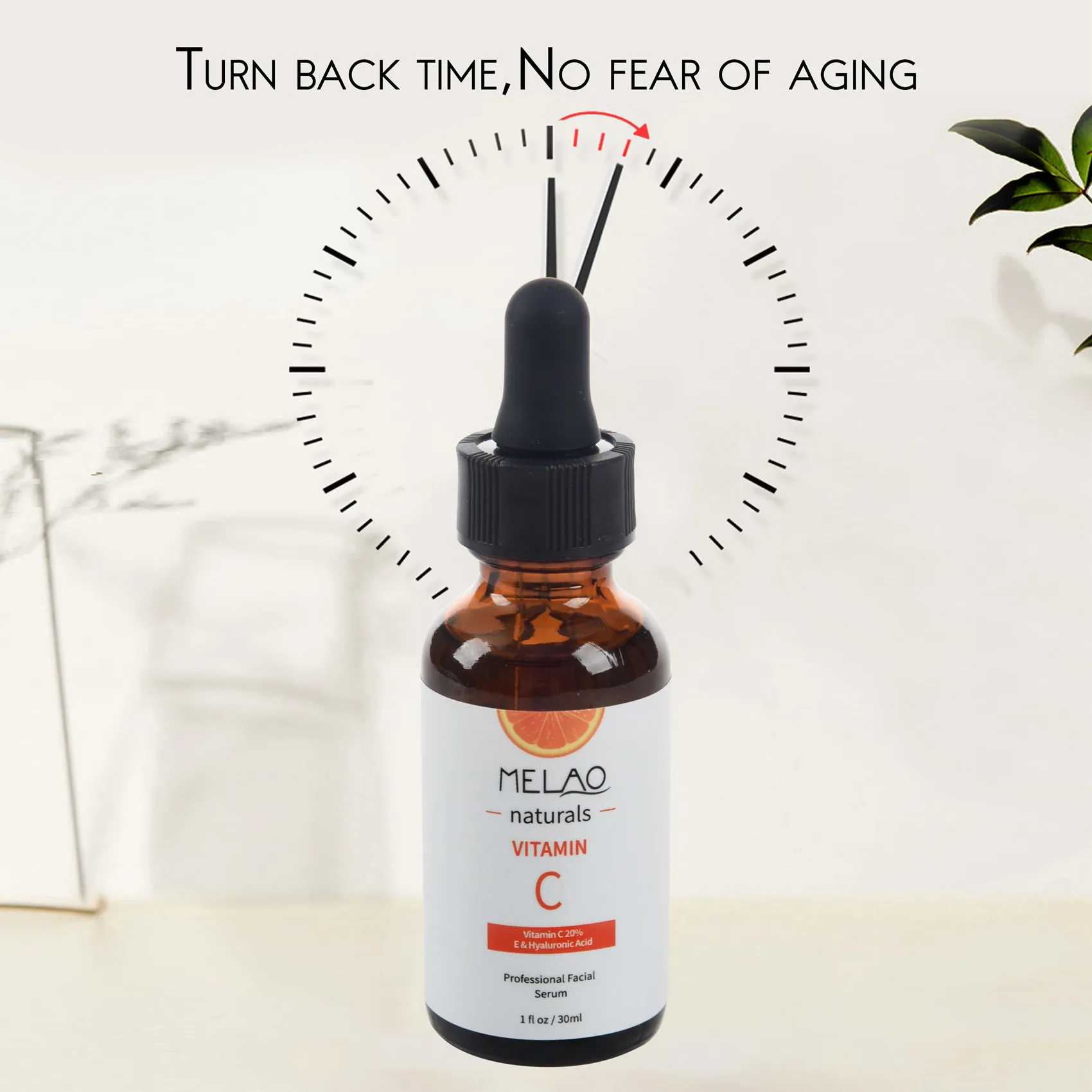 Melao Natuurlijke Vitamine C Serum Voor Gezicht Organische Anti-Veroudering Actueel Gezichtsserum, 20% Vitamine C + E 30Ml