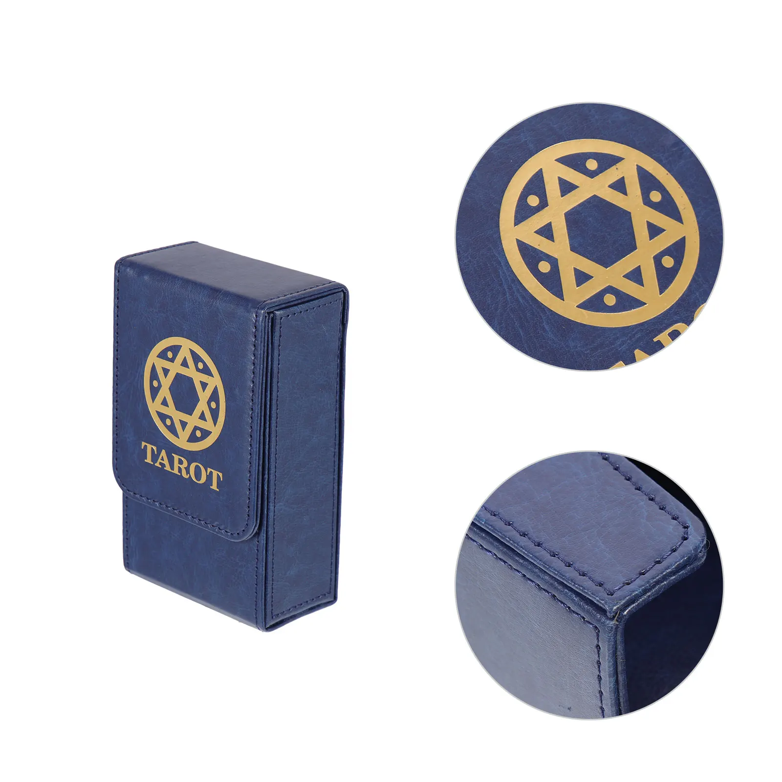 Large Capacity Tarot Storage Box Rectangular PU Case Smooth Finish Secure Fit for All Card Games and Decks PU Storage Canister