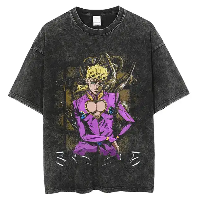 

Jojos Bizarre Adventure Giorno Shirt Oversized Style Anime Shirt