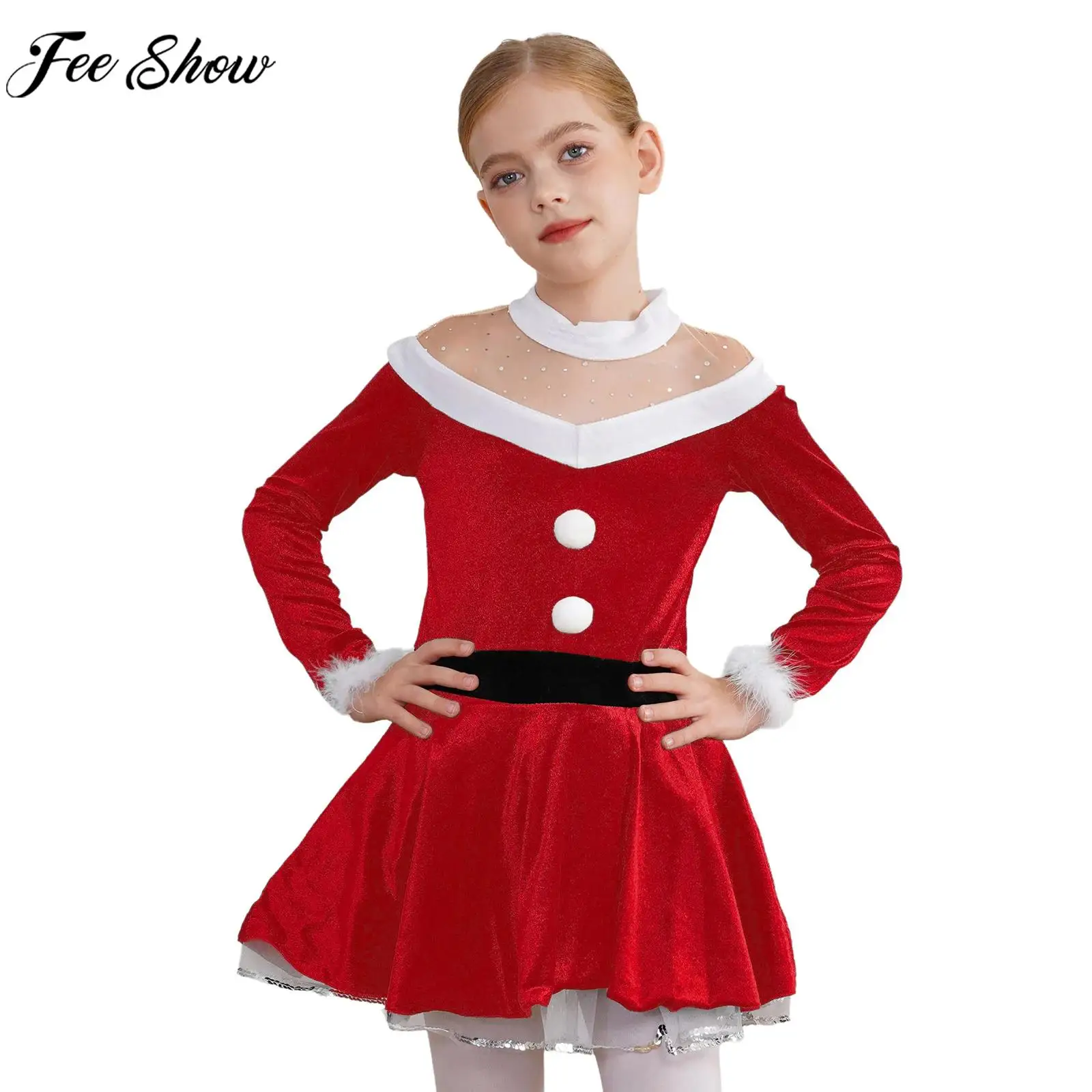 criancas-meninas-vestido-de-danca-de-natal-ballet-patinacao-artistica-roupas-natal-cosplay-traje-manga-longa-malha-brilhante-collant-tutu