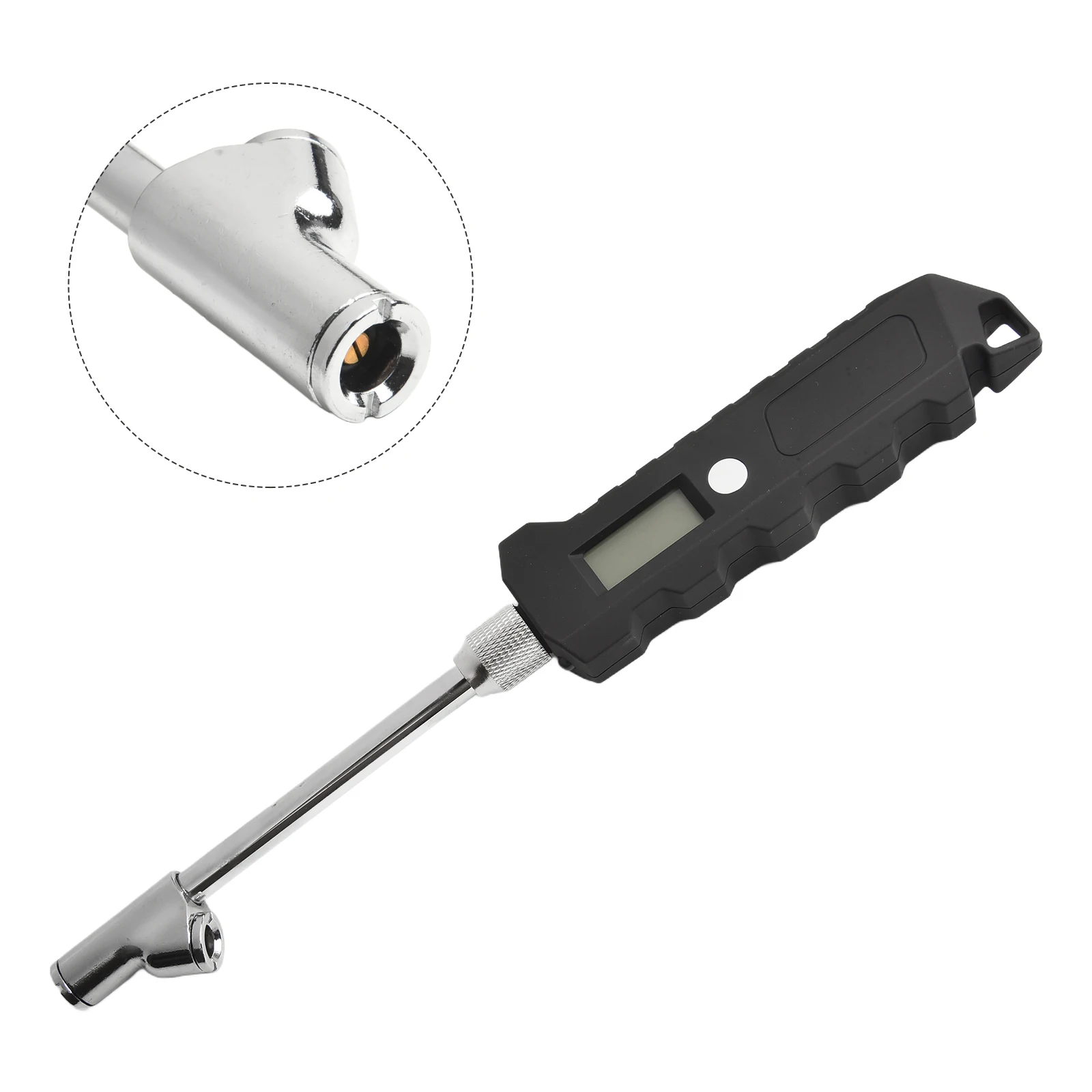 

Bike Car Truck Gauge LCD Tire Pressure Meter Tire Maintenance Compact Design 0-200psi Pressure Range ABS+Metal Material