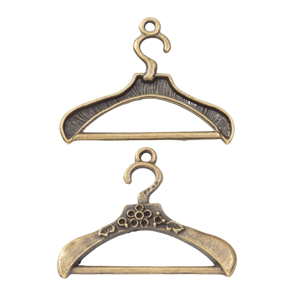 25 pieces (coat hanger) vintage zinc alloy charm metal pendant DIY jewelry discovery making accessories 3298