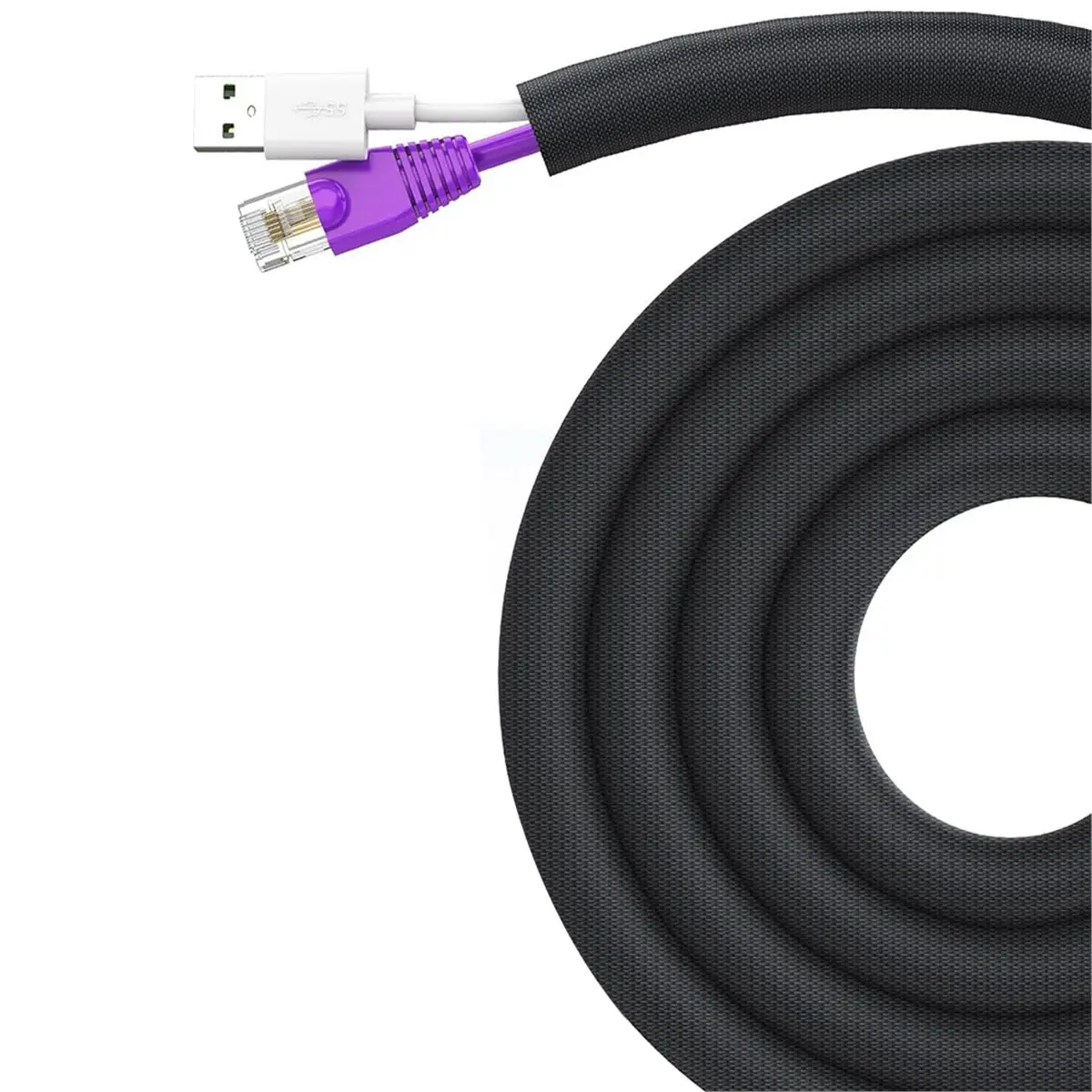 ABYA Dog and Cat Cord Protector 10ft-3/8inch,Flexible Cable Sleeve for Easy Cord Management,Protects Cables From Pets Chewing