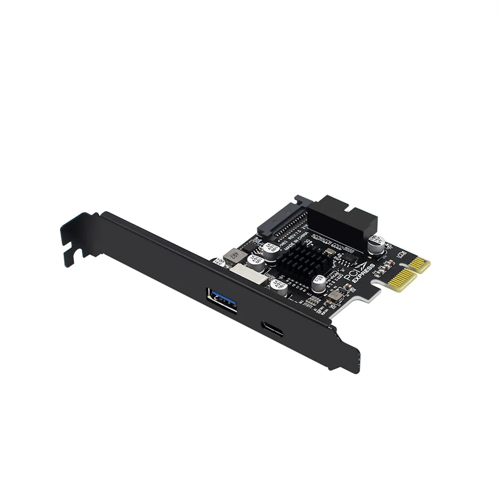 PCIE to USB3.0 Expansion Card Port Professional Adapting Controller 15pin Adapter Cards Desktop Accessories