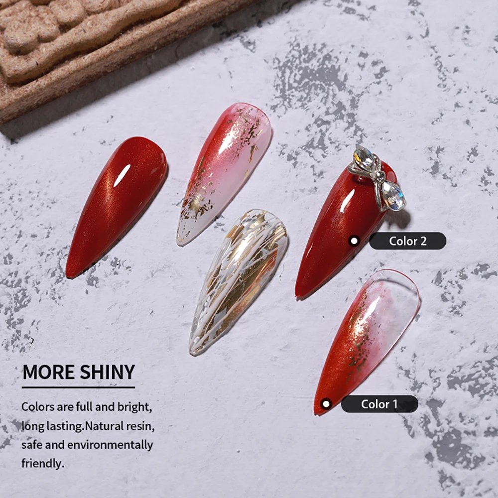 Vendeeni 9 Kleuren Rood Serie Cat Eye Gel Nagellak Rode Wijn Magnetische Uv Soak Off Gel Vernis Kat ogen Nail Art Gel Lak