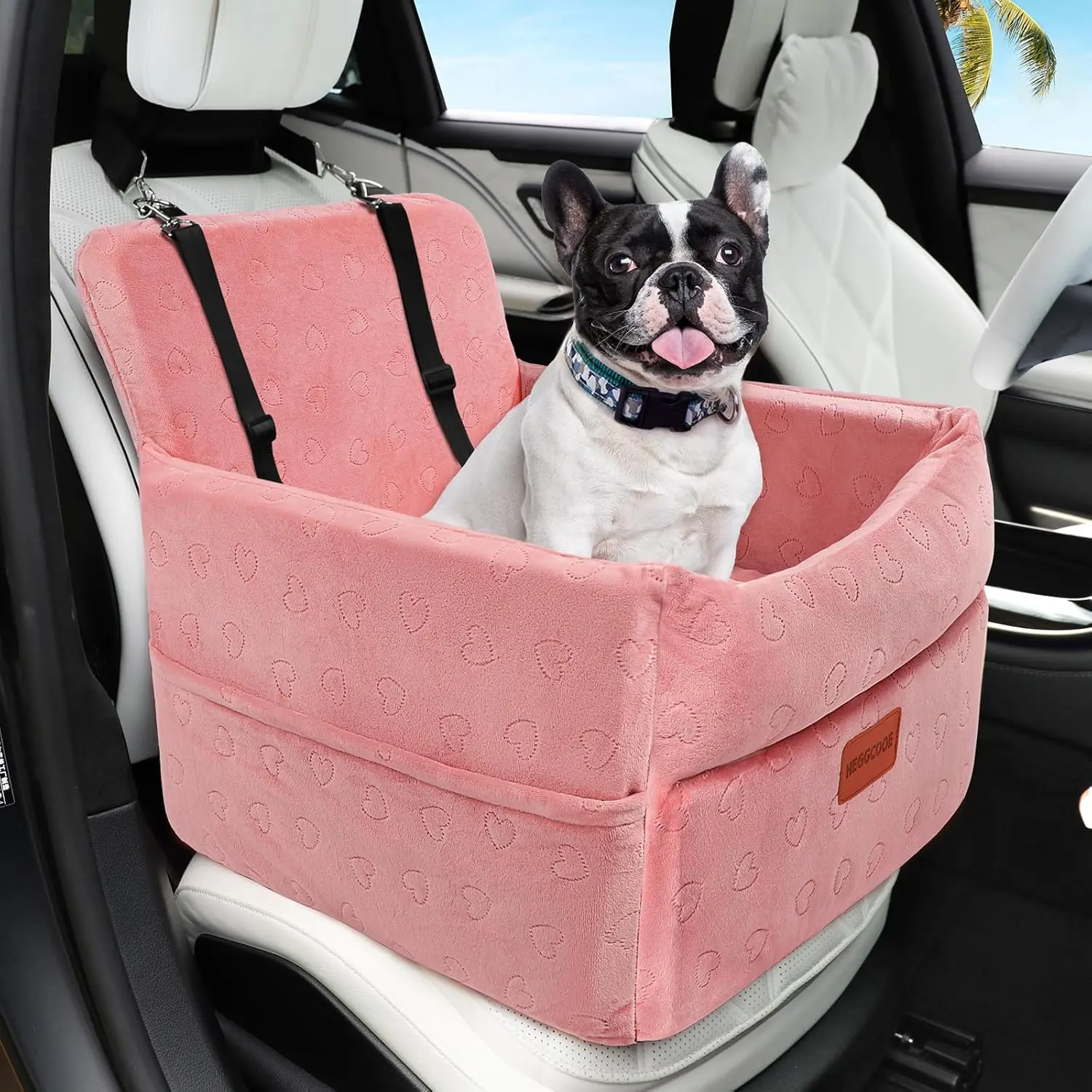 

Hot Sale In US Easy To Install For Small And Medium Dogs The Best Safety Travel Elevated Dog Car Seat
