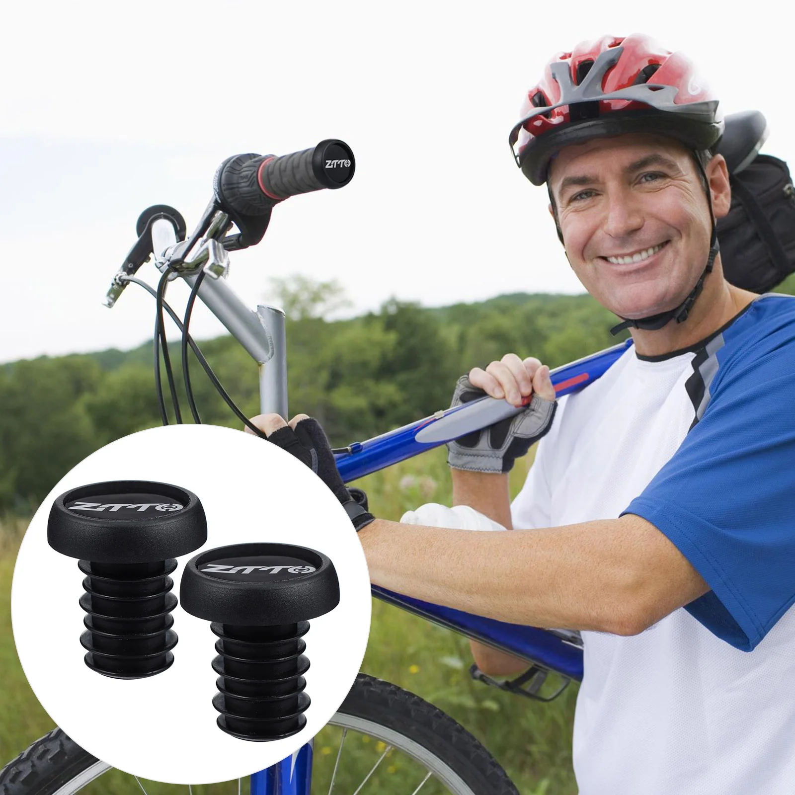 

Mountain Bike Bicycle Handlebar Plug Bikes Tape for Road High Polyester Rubber End Caps