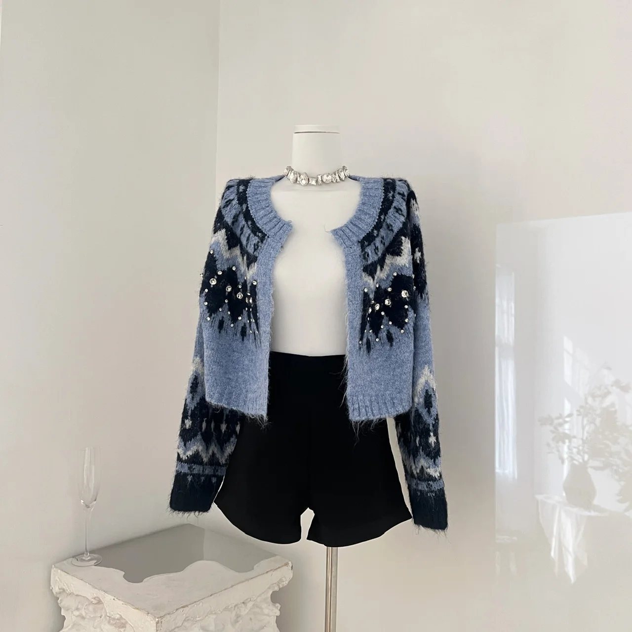 

Retro ort Knitted Sweater Cardigan Women's Outerwear Lazy Sle Winter New Arrival Slimming Top Long Sve Girls' Faion