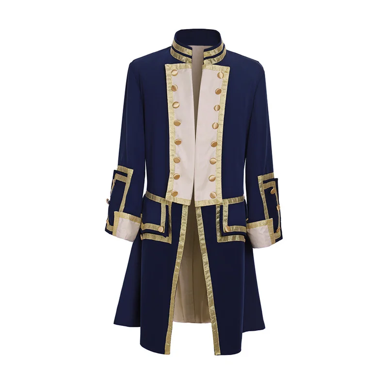 Uniforme real masculino do século 18, jaqueta medieval, traje colonial, casaco de smoking, george washington, feito sob encomenda