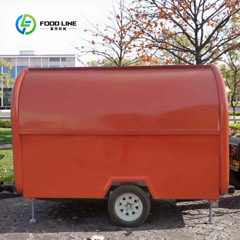 Customized Outdoor Service Concession Trailer CE Mobile Restaurant Fully Equipped Ice Cream Coffee Juice Food Trailer