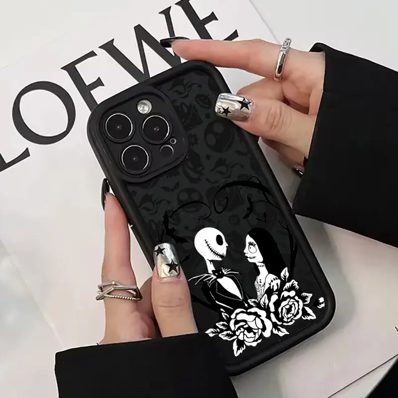 The Nightmare Before Christmas Jack Sally Skellington Case For Apple iPhone 17E 15 16 14 13 12 11 17 Pro Max Air Plus 16E Cover - Image 3