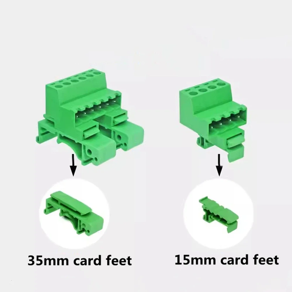 1Sets 2-20pin 2EDG-UKR-5.08mm Rail Terminal Block Pitch 5.08mm Screw Plug-in Terminal Blocks Connector Din Rail Mounting Instead