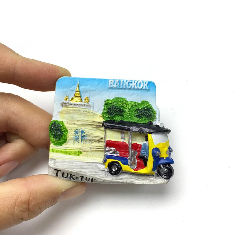 

Thailand Bangkok Creative Tuk Tuk Car Cultural and Creative Refrigerator Magnet Travel Souvenir Home Magnetic Decoration Gift