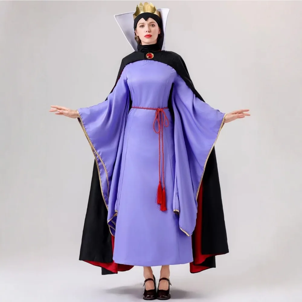 

Disney Evil Queen Cosplay Costume Villain Cartoon Outfit for Halloween Christmas Stage Performance